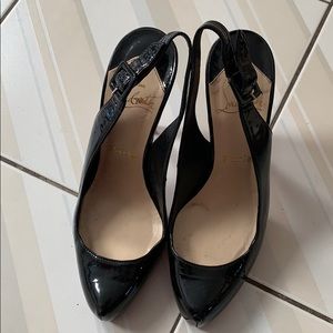 Patent leather Christian Louboutin slingback